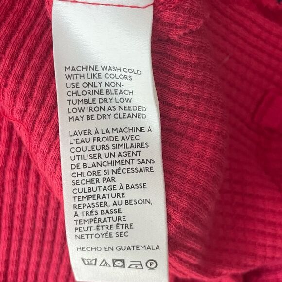 We The Free Waffle Knit Oversized Ringer Long Sleeve Shirt Large - Picture 5 of 8